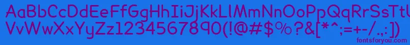 Lexia Font – Purple Fonts on Blue Background