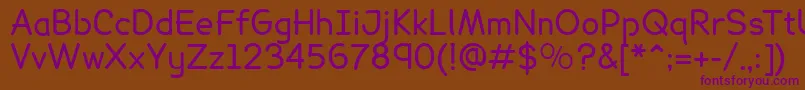 Lexia Font – Purple Fonts on Brown Background