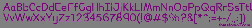 Lexia Font – Purple Fonts on Gray Background