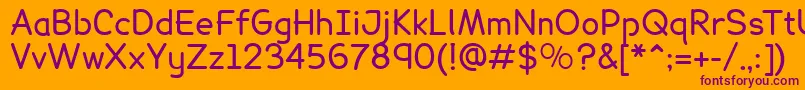 Lexia Font – Purple Fonts on Orange Background