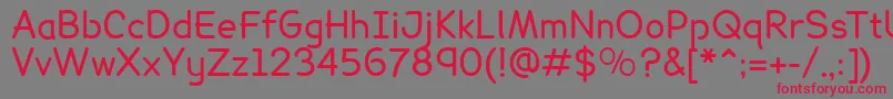 Lexia Font – Red Fonts on Gray Background