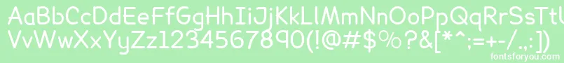 Lexia Font – White Fonts on Green Background
