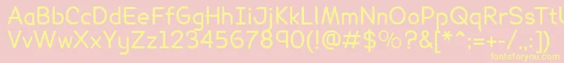 Lexia Font – Yellow Fonts on Pink Background
