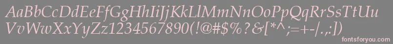 CriteriaSsiItalic Font – Pink Fonts on Gray Background