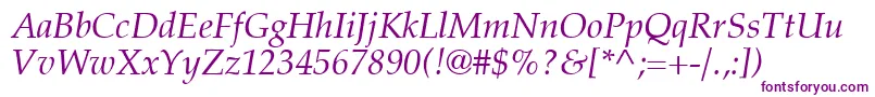CriteriaSsiItalic Font – Purple Fonts on White Background