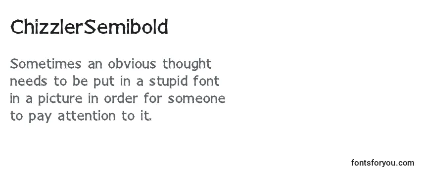 Review of the ChizzlerSemibold Font