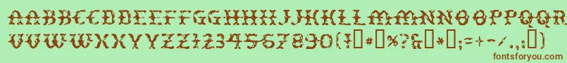 Peatloaf Font – Brown Fonts on Green Background