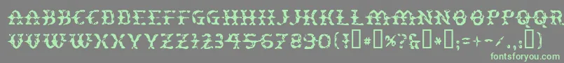 Peatloaf Font – Green Fonts on Gray Background