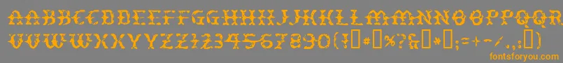 Peatloaf Font – Orange Fonts on Gray Background