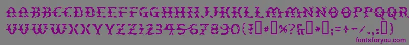 Peatloaf Font – Purple Fonts on Gray Background