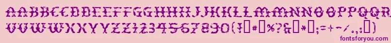 Peatloaf Font – Purple Fonts on Pink Background