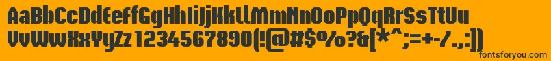 BriemakademistdBlack Font – Black Fonts on Orange Background