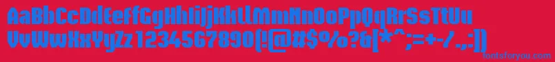 BriemakademistdBlack Font – Blue Fonts on Red Background