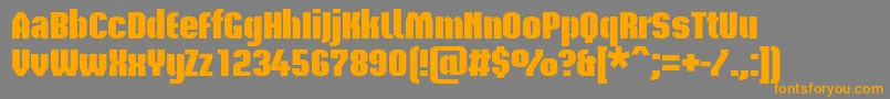 BriemakademistdBlack Font – Orange Fonts on Gray Background