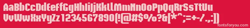 フォントBriemakademistdBlack – 赤い背景にピンクのフォント