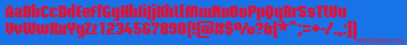 BriemakademistdBlack Font – Red Fonts on Blue Background