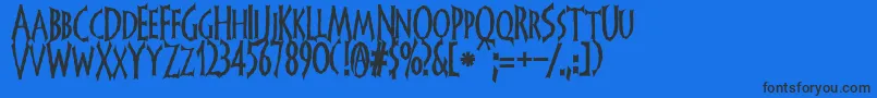 Frankendork Font – Black Fonts on Blue Background