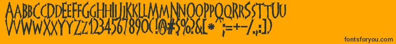 Frankendork Font – Black Fonts on Orange Background