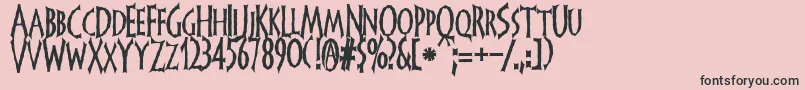 Frankendork Font – Black Fonts on Pink Background