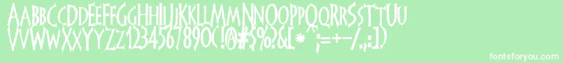 Frankendork Font – White Fonts on Green Background