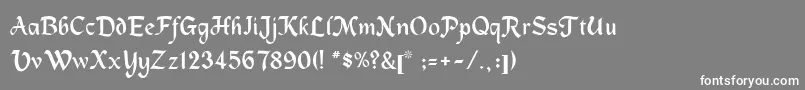 MacHumaineLight Font – White Fonts on Gray Background