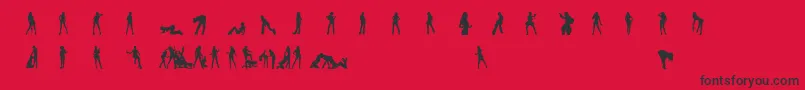 N0rpicons1 Font – Black Fonts on Red Background