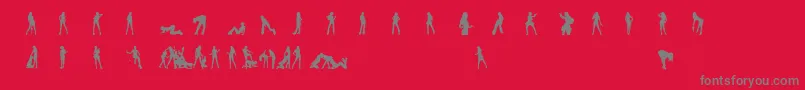N0rpicons1 Font – Gray Fonts on Red Background