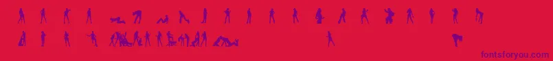 N0rpicons1 Font – Purple Fonts on Red Background