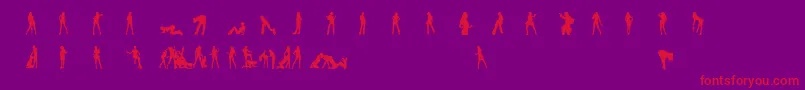 Fonte N0rpicons1 – fontes vermelhas em um fundo violeta
