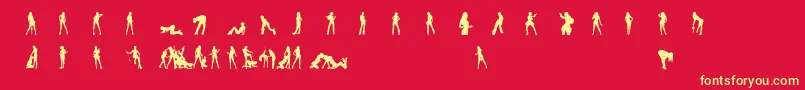 N0rpicons1 Font – Yellow Fonts on Red Background