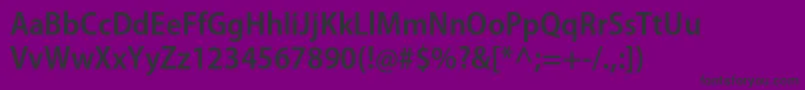 MyriadproSemiboldsemicn-fontti – mustat fontit violetilla taustalla