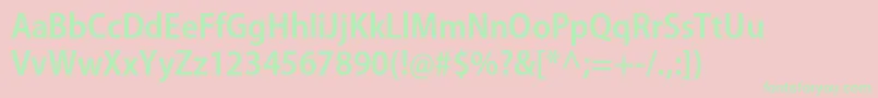 MyriadproSemiboldsemicn Font – Green Fonts on Pink Background