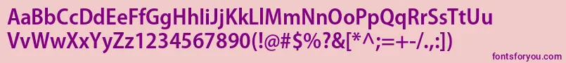MyriadproSemiboldsemicn Font – Purple Fonts on Pink Background