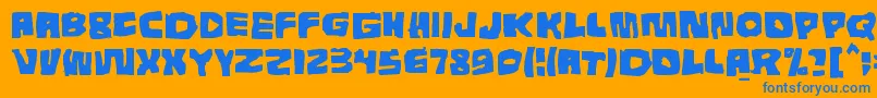 Tunnepinta Font – Blue Fonts on Orange Background