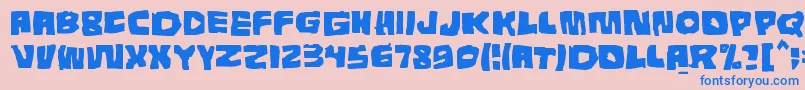 Tunnepinta Font – Blue Fonts on Pink Background