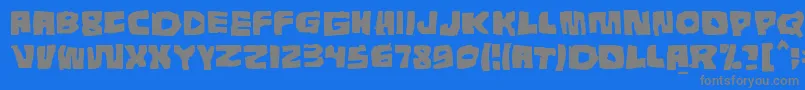 Tunnepinta Font – Gray Fonts on Blue Background