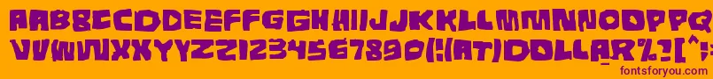 Tunnepinta Font – Purple Fonts on Orange Background