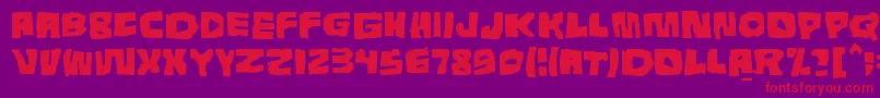 Tunnepinta-fontti – punaiset fontit violetilla taustalla