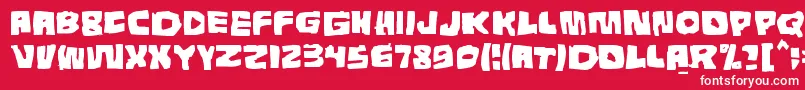 フォントTunnepinta – 赤い背景に白い文字