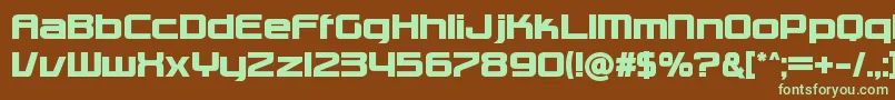 Шрифт CharlieBrownM54 – зелёные шрифты на коричневом фоне
