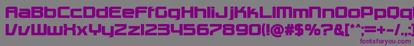 フォントCharlieBrownM54 – 紫色のフォント、灰色の背景