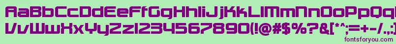 CharlieBrownM54 Font – Purple Fonts on Green Background