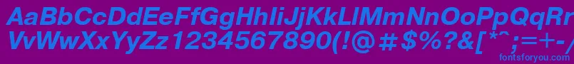 Pragm12 Font – Blue Fonts on Purple Background