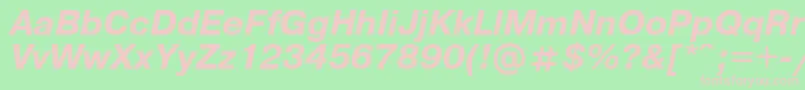 Pragm12フォントについての詳細 フォントPragm12 – 緑の背景にピンクのフォント