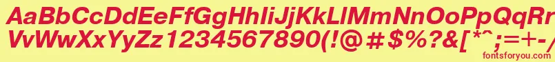 Pragm12 Font – Red Fonts on Yellow Background