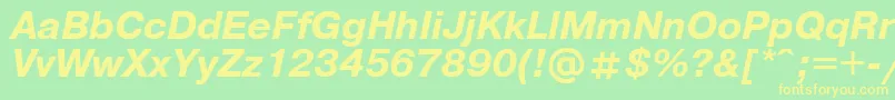 Pragm12 Font – Yellow Fonts on Green Background