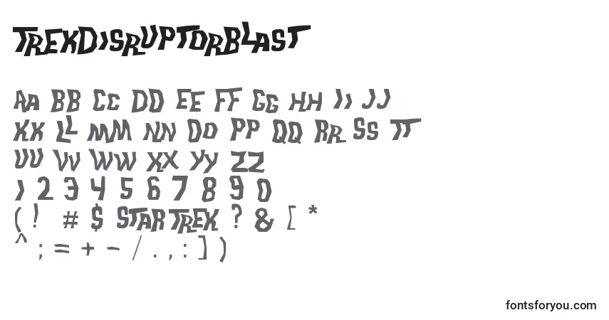 A fonte TrekDisruptorBlast – alfabeto, números, caracteres especiais