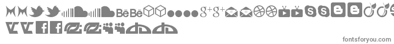 SocialIconByBrianqc Font – Gray Fonts on White Background