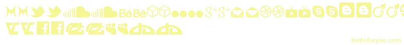 SocialIconByBrianqc Font – Yellow Fonts on White Background