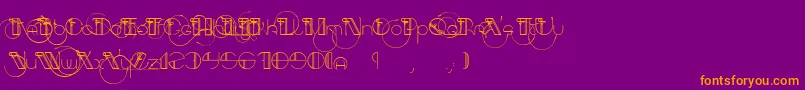 AracmeWaround Font – Orange Fonts on Purple Background